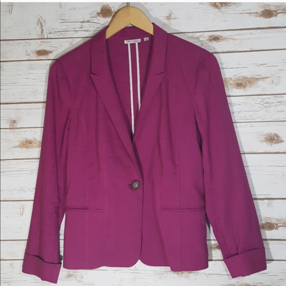Fuschia Halogen Halogen Linen Blazer!